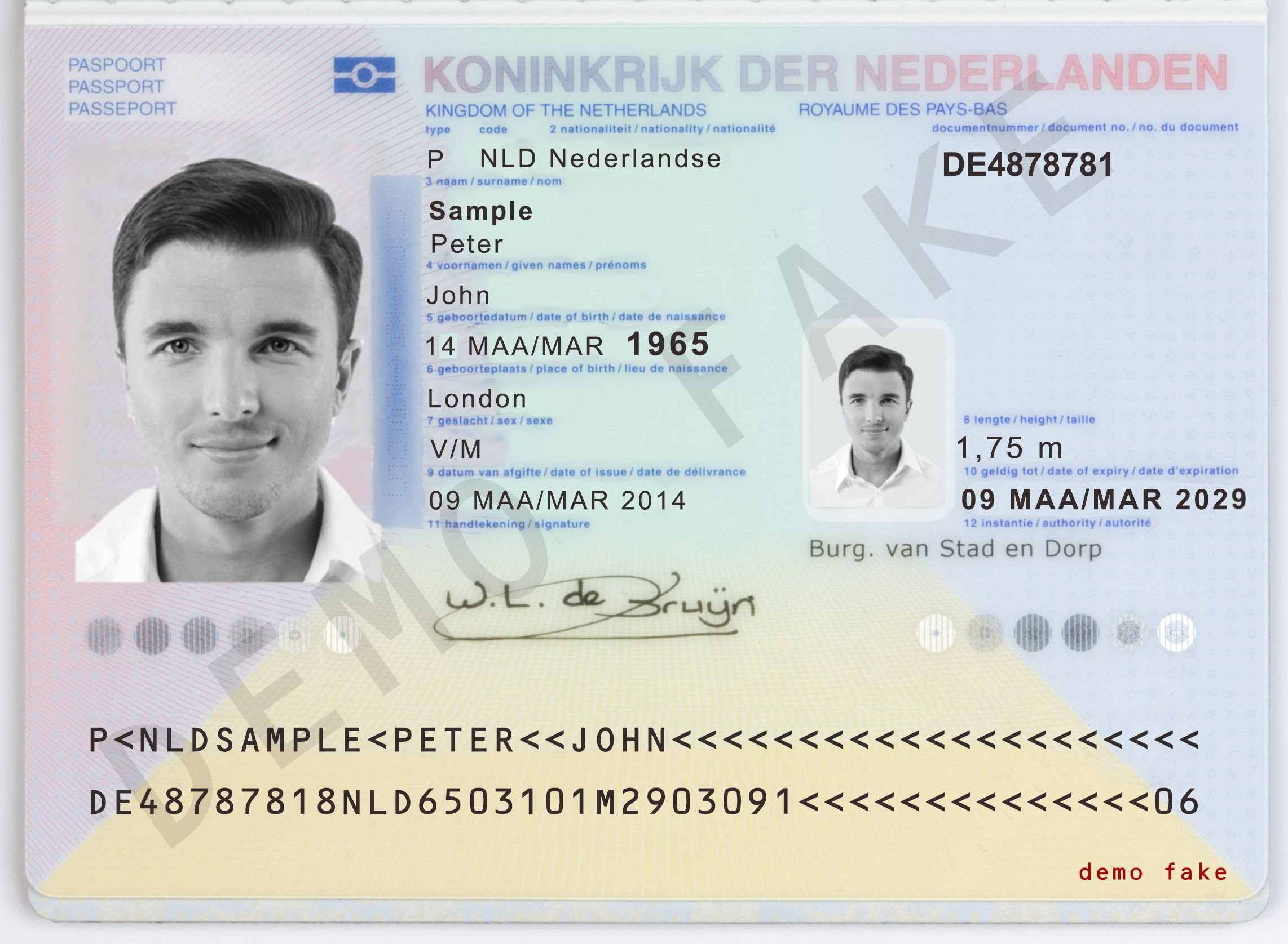 Netherlands passport.